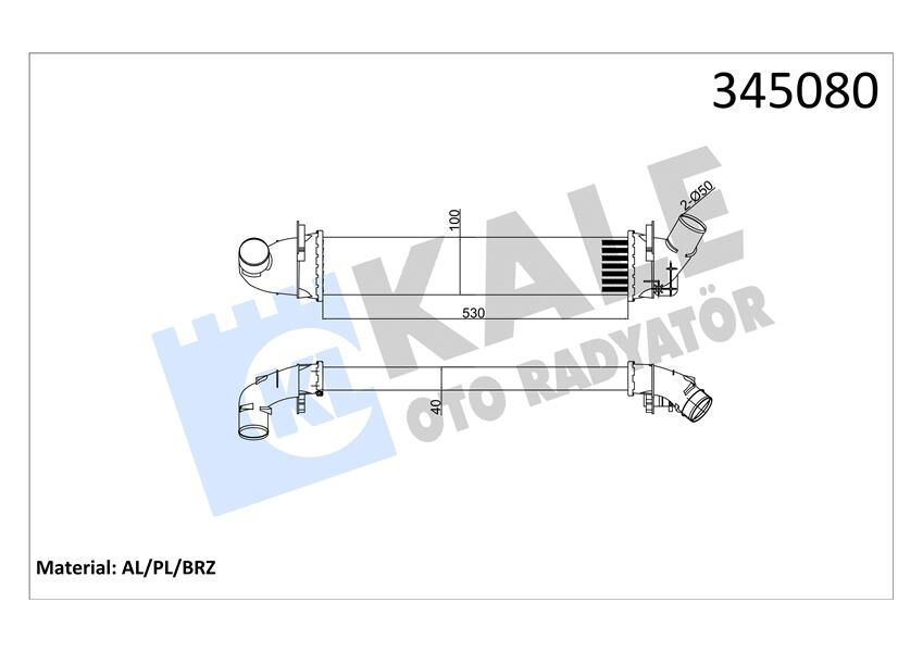 TURBO RADYATÖRÜ (INTERCOOLER) DACIA LOGAN 04=> ...