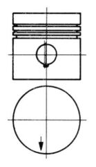 PISTON + SEGMAN STD 87.00mm MERCEDES M115 W110 W11...