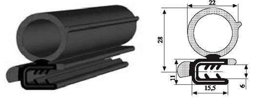 KAPI FİTİLİ (METRE) TEK TUBİNK-ETEKLİ 18 MM (50 M...
