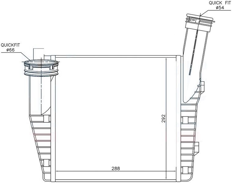 INTERCOOLER BRAZİNG INTERCOOLER A/M(288X292X50)TOU...