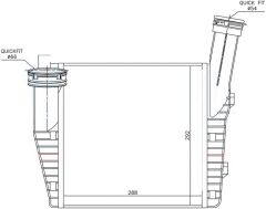 INTERCOOLER BRAZİNG INTERCOOLER A/M(288X292X50)TOU...