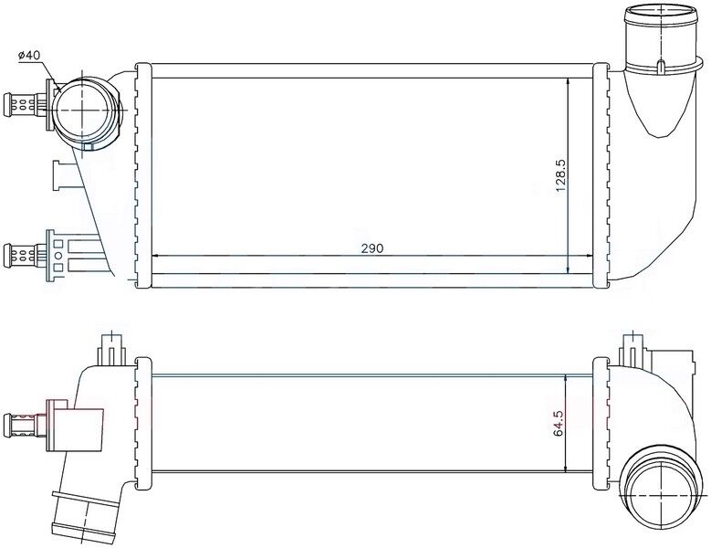 INTERCOOLER BRAZİNG INTERCOOLER A/M(290X129X65)500...