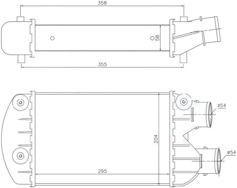INTERCOOLER BRAZİNG INTERCOOLER A/M(295X204X58)BRA...