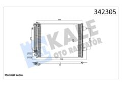 KLİMA KONDENSERİ PASSAT 05>(577x439x16)(AL/BRZ)