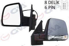 DIŞ DİKİZ AYNASI SOL DOBLO 11> ELEKTRİKLİ+SİNYA...