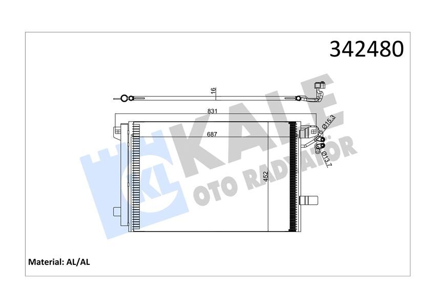 KLİMA KONDENSERİ VW MULTIVAN V-TRANSPORTER T5 BOX-...