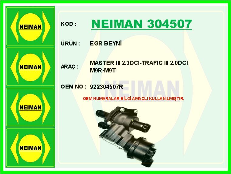 EGR BEYNİ MASTER III 2.3DCI-TRAFIC III 2.0DCI M9R-...