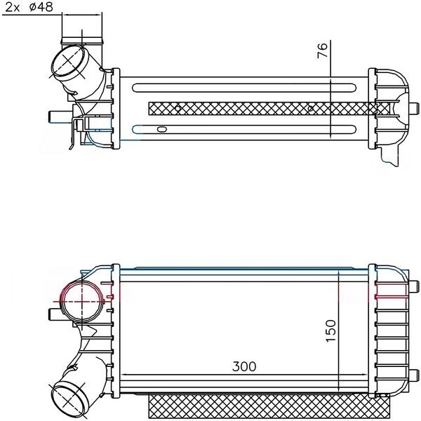 INTERCOOLER BRAZİNG INTERCOOLER A/M(300X150X76)C-M...