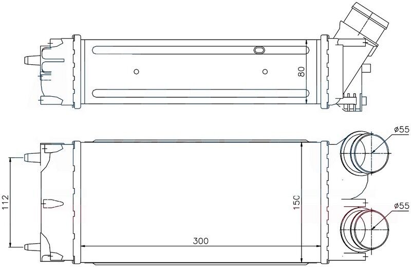 INTERCOOLER BRAZİNG INTERCOOLER A/M(300X150X80)(IP...