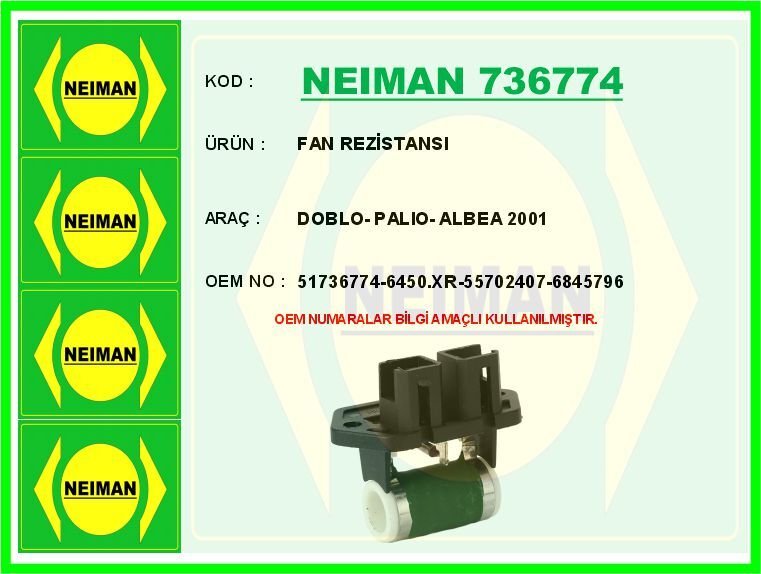 FAN REZİSTANSI DOBLO- PALIO- ALBEA 2001-