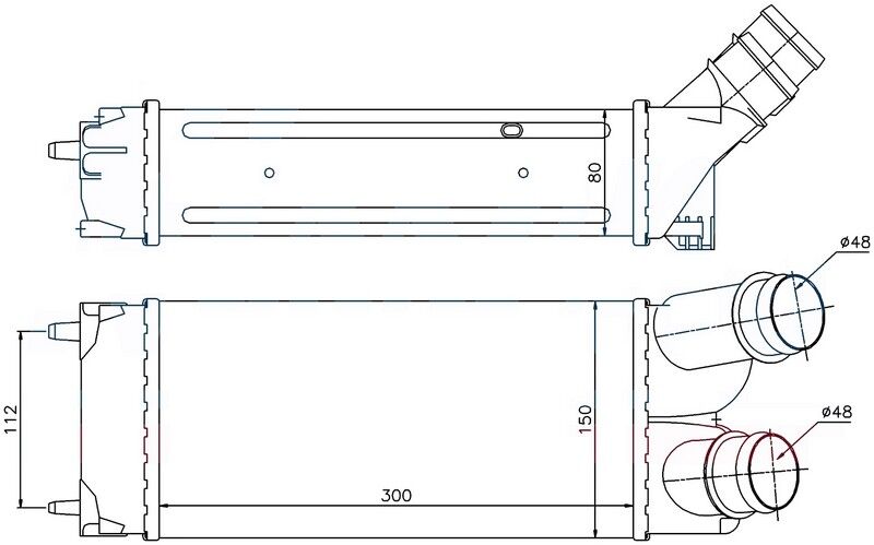 INTERCOOLER BRAZİNG INTERCOOLER A/M(300X150X80)PAR...