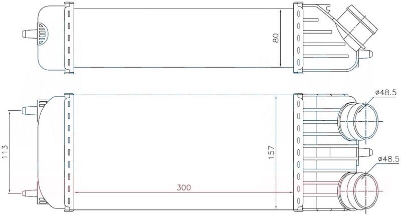 INTERCOOLER BRAZİNG INTERCOOLER A/M(300X157X80)207...