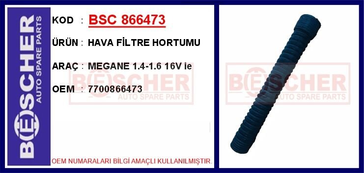 HAVA FİLTRE HORTUMU MEGANE 1.4-1.6 16V ie