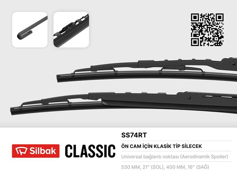 SİLECEK SÜPÜRGESİ 530/400mm RÜZGARLIKLI DAEWOO CHE...
