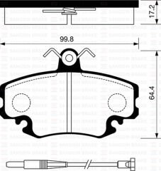 ÖN BALATA FİŞLİ RENAULT R9-R19-R21-CLIO I-II-MEGAN...