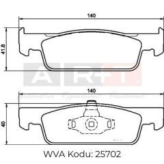 ÖN FREN BALATA RENAULT CLIO IV 12> DACIA LOGAN ...