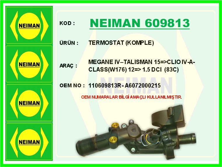 TERMOSTAT 83 °C MERCEDES OM607 W176 W246 C117 X117...