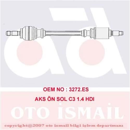 (x) AKS ÖN SOL C3 1.4 HDI 02=> 55KW (17-0708)
