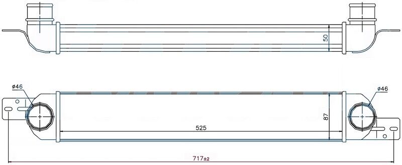 INTERCOOLER BRAZİNG INTERCOOLER A/M(525X87X50)MERİ...
