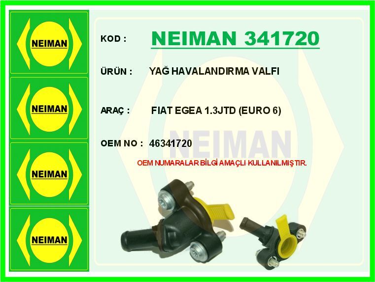 YAĞ HAVALANDIRMA VALFI FIAT EGEA 1.3JTD (EURO 6)