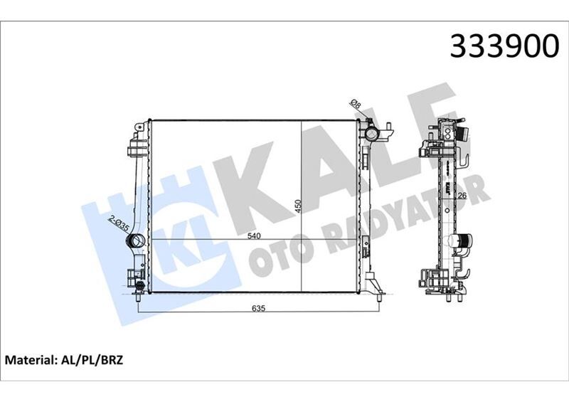 RADYATÖR MGN IV 1.5DCI-1.6 DCI (AC+MEK.+ATOM.) (AL...