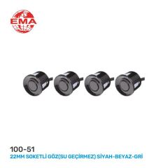 22MM SOKETLİ GÖZ(SU GEÇİRMEZ) SİYAH-BEYAZ-GRİ