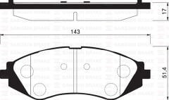 ÖN FREN BALATASI LACETTI 1.4-1.6-1.8 2.0D 04> N...
