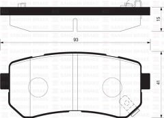 ARKA FREN BALATA HYUNDAI ACCENT ERA 1.4L G4EE 06-1...