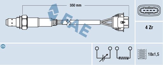 OKSIJEN SENSORU KONUM 2 ASTRA G CORSA C VECTRA C MERIVA A Z14XE Z16XE 98-