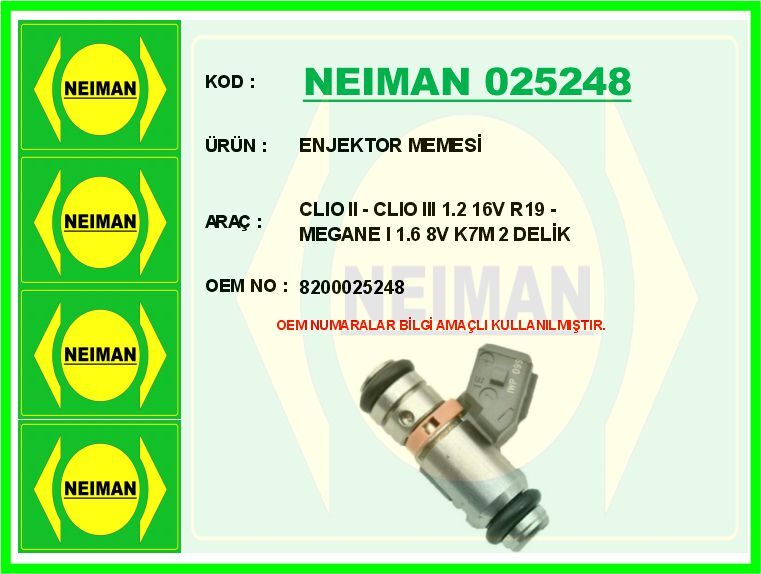ENJEKTOR MEMESİ CLIO II - CLIO III 1.2 16V R19 - M...