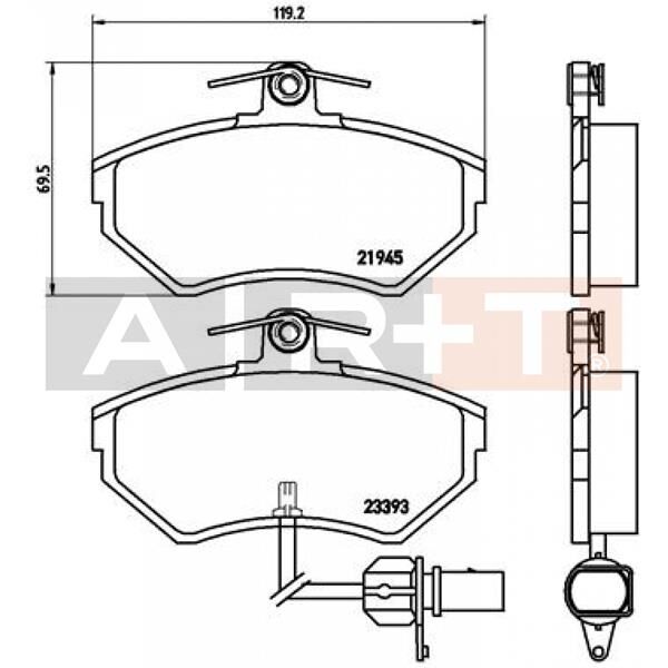 ÖN BALATA FİŞLİ KÜÇÜK TİP PASSAT-A4 (97-04) (GDB13...