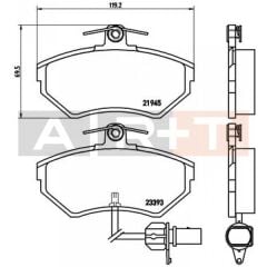 ÖN BALATA FİŞLİ KÜÇÜK TİP PASSAT-A4 (97-04) (GDB13...