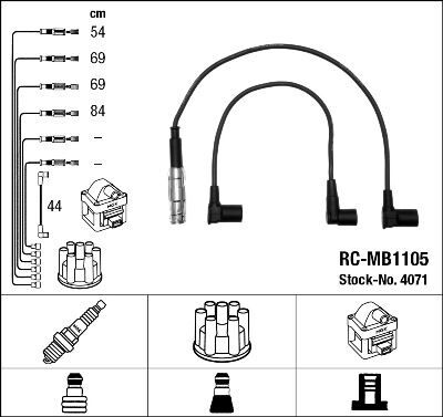 ATESLEME KABLOSU SETI MERCEDES M102 M111 W201 W123...