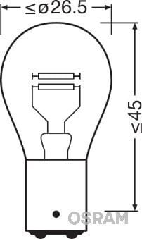 AMPUL 21/5W 12V BA15D UNV1