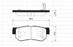 ARKA FREN BALATA HYUNDAI SONATA 2.0L CRDİ. VVTİ GL...