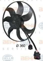 FAN MOTORU GOLF5-GOLF6-JETTA-PASSAT-CADDY-A3-LEON BMY-BLG-BGU-BSE-BLF-BLP-BJB-BKD-BKP-BXE-BKC 1,4 TSI-1,6-1,6 FSI-1,9 TDI-2,0 TDI 04-13   SOL