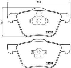 ON FREN BALATASI VOLVO S60 00> S70 97>00 S80...