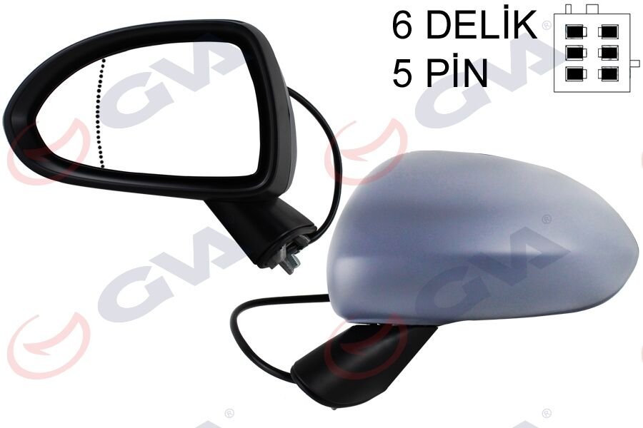 DIŞ DİKİZ AYNASI SOL CORSA D 06> ELEKTRİKLİ+ISI...