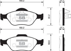 ÖN BALATA FIESTA 1.4TDCİ ABSLİ 00=> FUSION 02=&...