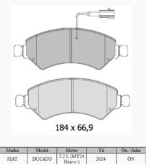 (421-200) ÖN FREN BALATASI FIAT DUCATO-BOXER-MOVAN...