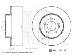 FREN DISKI ARKA MERCEDES C-CLASS W205 S205 C205 A2...