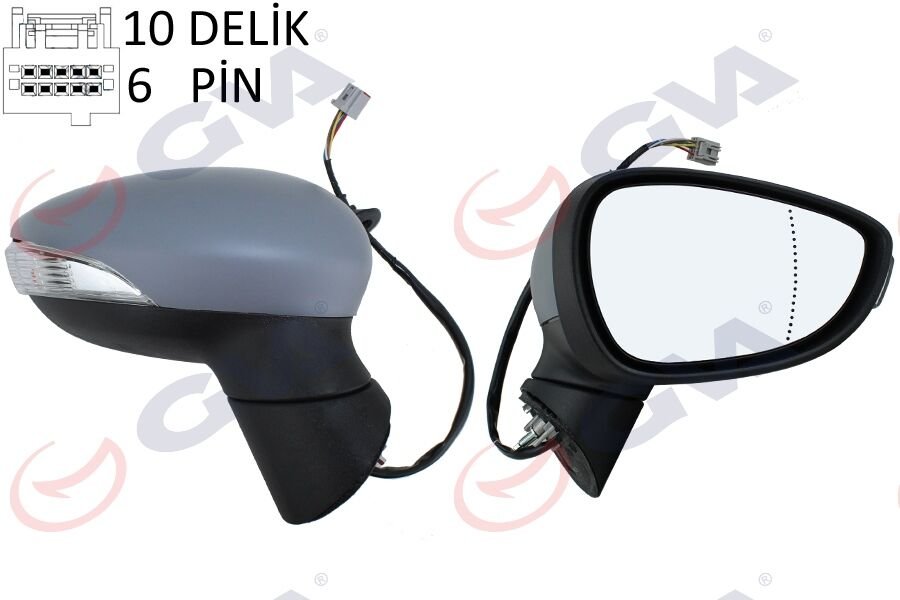 DIŞ DİKİZ AYNASI SAĞ FORD FİESTA 13> ELEKTRİKLİ...
