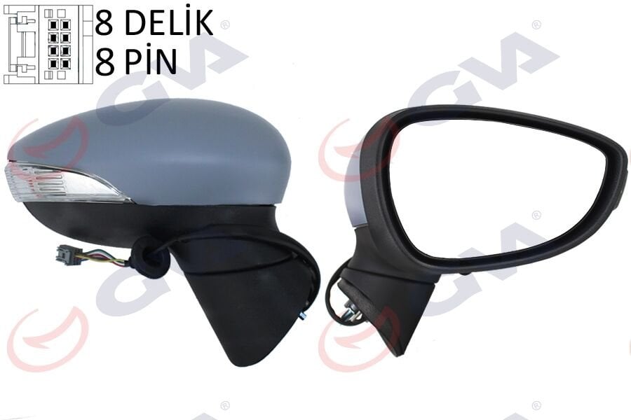 DIŞ DİKİZ AYNASI SAĞ FORD FİESTA 13> ELEKTRİKLİ...