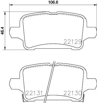 ARKA FREN BALATASI OPEL ASTRA K 1.0-1.4-1.4T-1.6T-...