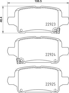 ARKA FREN BALATASI OPEL INSIGNIA B 17>16 (16 IN...