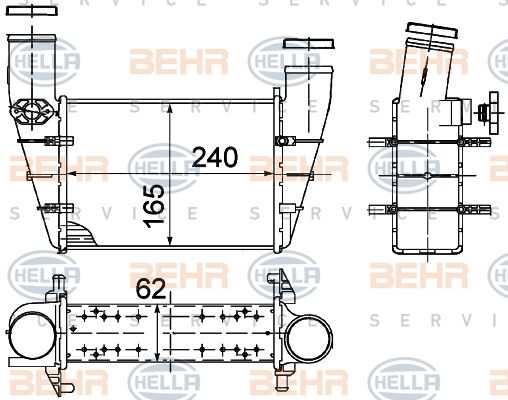 TURBO RADYATORU INTERCOOLER PASSAT-A4-A6 AFN-AVG-AEB-APU 1,8 T-1,9 TDI  97-00