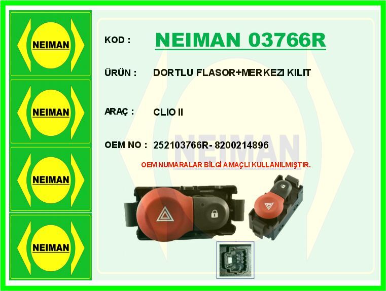DORTLU FLASOR+MERKEZI KILIT CLIO II