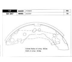 ARKA KAMPANA PABUÇ BALATA HYUNDAI ACCENT 1.3L 1.5L...