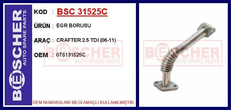 EGR BORUSU CRAFTER 2.5 TDI (06-11)