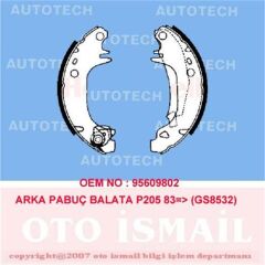 ARKA PABUÇ BALATA CITROEN VISA 1.6GTİ 1.7D (180x3...